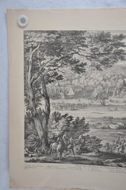 F Vander Meauten "Veue du Chasteau de Fontaine bleau du coste " Etching Print   - TvMovieCards.com