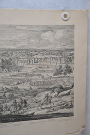 F Vander Meauten "Veue du Chasteau de Fontaine bleau du coste " Etching Print   - TvMovieCards.com