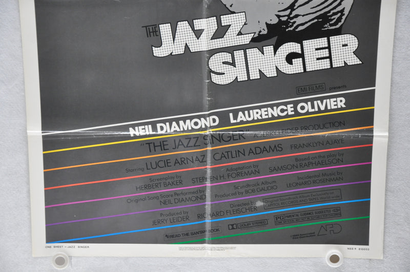 1980 The Jazz Singer Original 1SH Movie Poster 27 x 41 Olivier Neil Diamond   - TvMovieCards.com