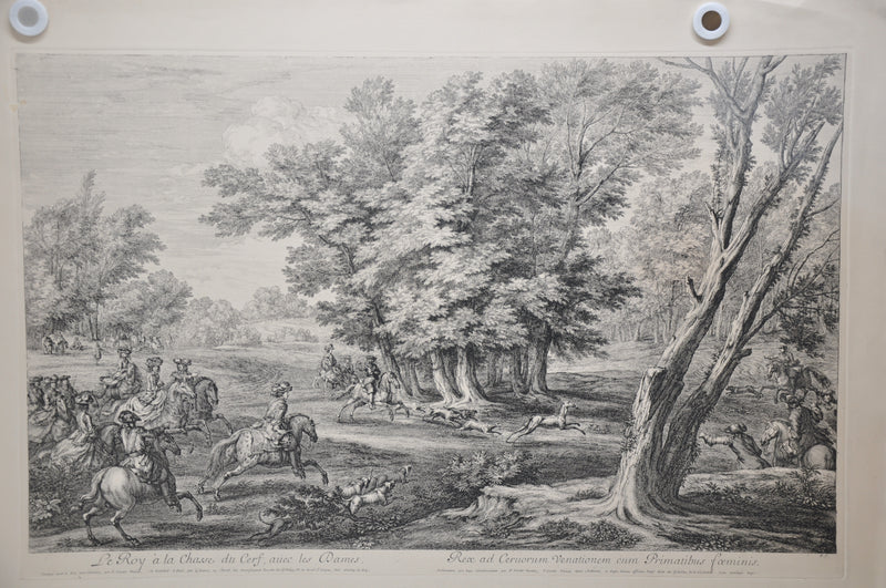 F Vander Meauten "Le Roy a la Chasse du Cerf auec les Dames" Etching Print   - TvMovieCards.com