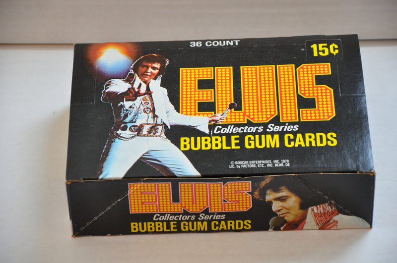 1978 Donruss Elvis Presley Empty Bubble Gum Vintage Trading Card Box   - TvMovieCards.com
