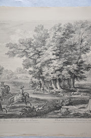 F Vander Meauten "Le Roy a la Chasse du Cerf auec les Dames" Etching Print   - TvMovieCards.com