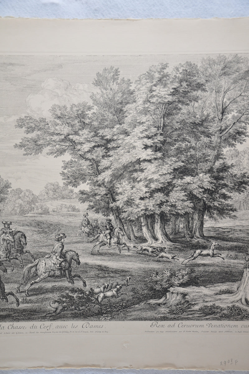 F Vander Meauten "Le Roy a la Chasse du Cerf auec les Dames" Etching Print   - TvMovieCards.com