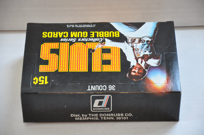1978 Donruss Elvis Presley Empty Bubble Gum Vintage Trading Card Box   - TvMovieCards.com