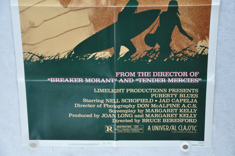 1981 Puberty Blues Original 1SH Movie Poster 27 x 41  Nell Schofield, Jad Capelj   - TvMovieCards.com