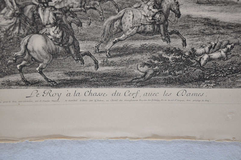 F Vander Meauten "Le Roy a la Chasse du Cerf auec les Dames" Etching Print   - TvMovieCards.com