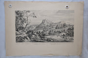 F Vander Meauten "Veue de S Laurent de la Roche du coste du Bourg" Etching Print   - TvMovieCards.com