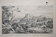 F Vander Meauten "Veue de S Laurent de la Roche du coste du Bourg" Etching Print   - TvMovieCards.com