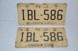Vintage New Jersey License Plate # IBL-586 Passenger Car Man Cave Chevy Ford YOM   - TvMovieCards.com