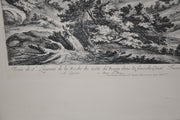 F Vander Meauten "Veue de S Laurent de la Roche du coste du Bourg" Etching Print   - TvMovieCards.com
