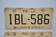 Vintage New Jersey License Plate # IBL-586 Passenger Car Man Cave Chevy Ford YOM   - TvMovieCards.com