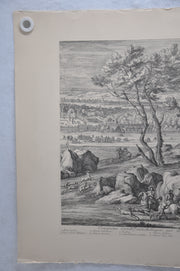 AF Bauduin "Conspectus Castelli Fontis Bellagucei qua Spectat" Etching Print   - TvMovieCards.com