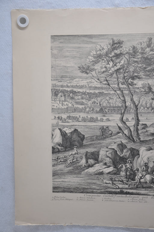 AF Bauduin "Conspectus Castelli Fontis Bellagucei qua Spectat" Etching Print   - TvMovieCards.com