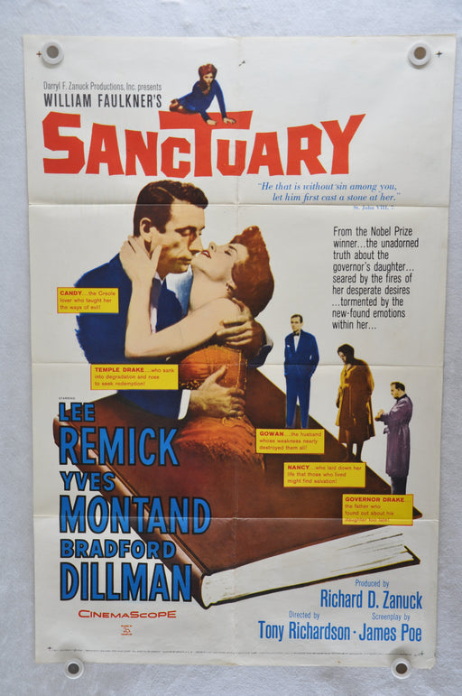 1961 Sanctuary Original 1SH Movie Poster 27 x 41 Lee Remick, Yves Montand   - TvMovieCards.com