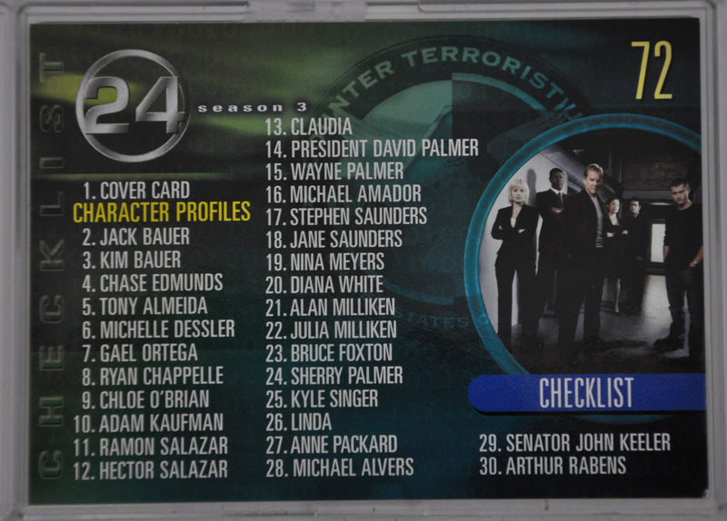 24 Twenty Four Season 3 Base Trading Card Set 90 Cards   - TvMovieCards.com