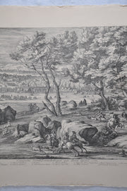 AF Bauduin "Conspectus Castelli Fontis Bellagucei qua Spectat" Etching Print   - TvMovieCards.com