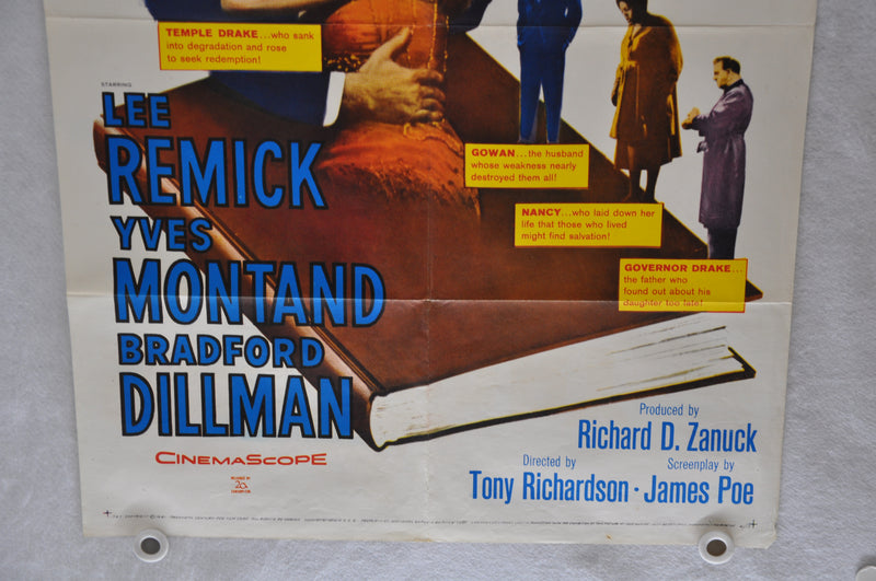 1961 Sanctuary Original 1SH Movie Poster 27 x 41 Lee Remick, Yves Montand   - TvMovieCards.com