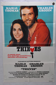 1977 Thieves Original 1SH Movie Poster 27 x 41 Marlo Thomas Charles Grodin   - TvMovieCards.com