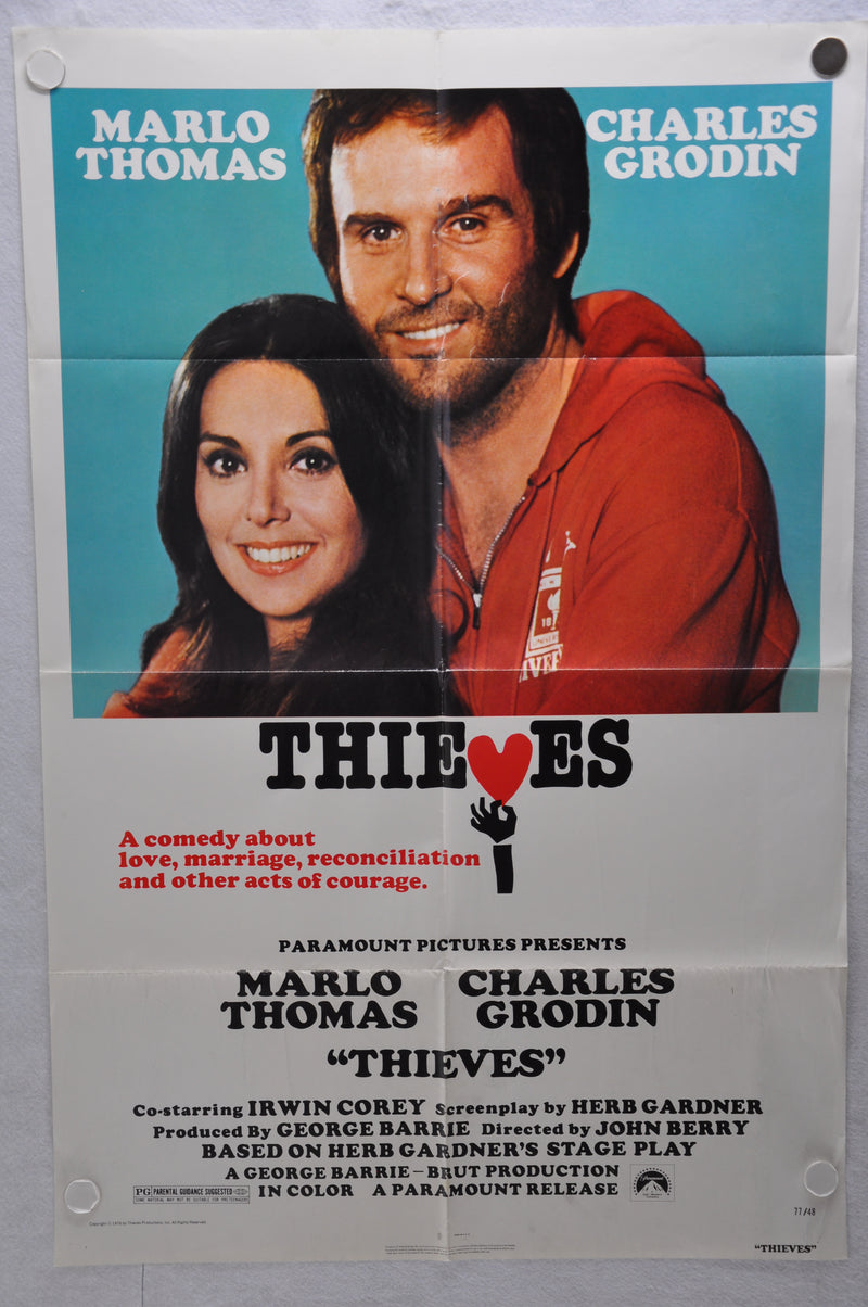 1977 Thieves Original 1SH Movie Poster 27 x 41 Marlo Thomas Charles Grodin   - TvMovieCards.com