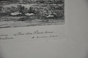 AF Bauduin "Conspectus Castelli Fontis Bellagucei qua Spectat" Etching Print   - TvMovieCards.com