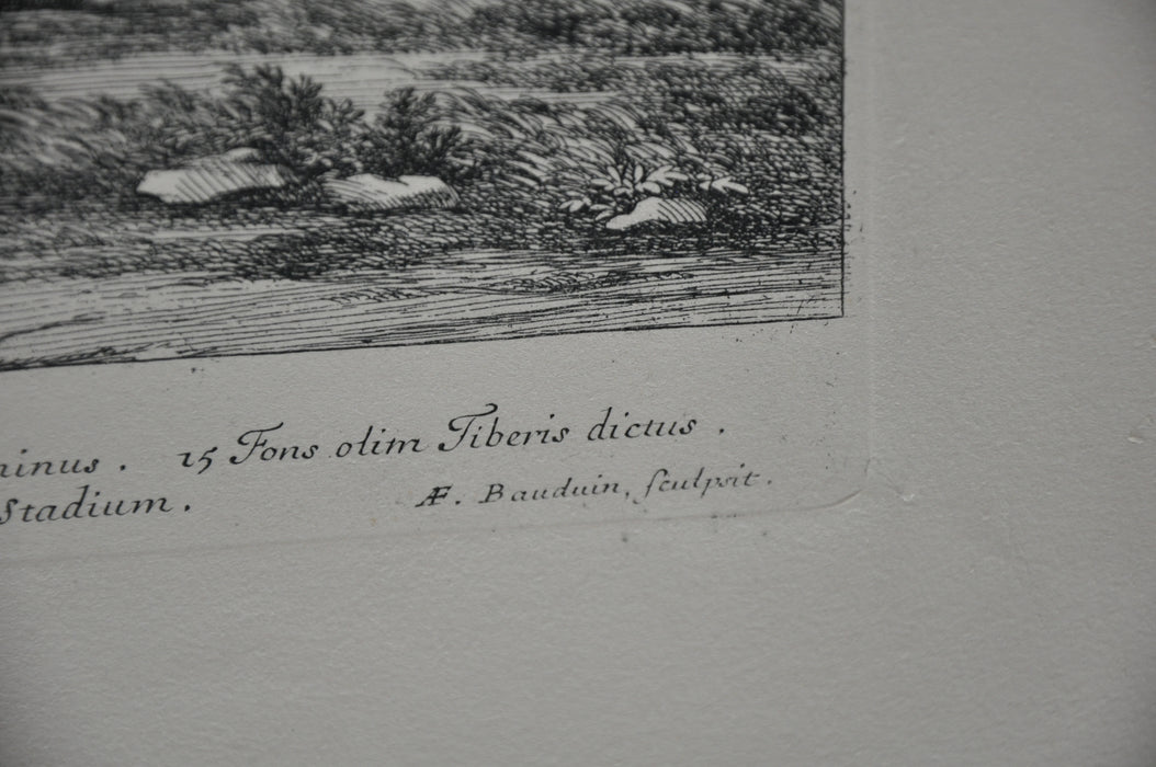 AF Bauduin "Conspectus Castelli Fontis Bellagucei qua Spectat" Etching Print   - TvMovieCards.com