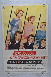 1963 For Love or Money Original 1SH Movie Poster 27x41 Kirk Douglas Mitzi Gaynor   - TvMovieCards.com