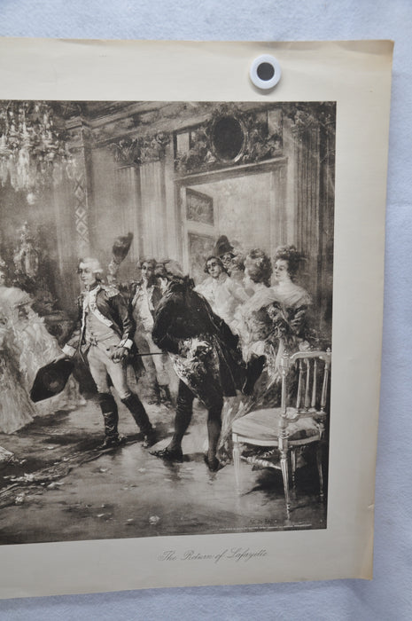 Vincente V. de Paredes "The Return of Lafayette" Lithograph Art Print 25 x 35   - TvMovieCards.com