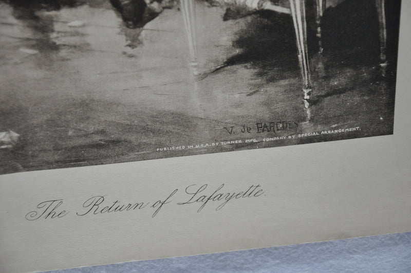 Vincente V. de Paredes "The Return of Lafayette" Lithograph Art Print 25 x 35   - TvMovieCards.com