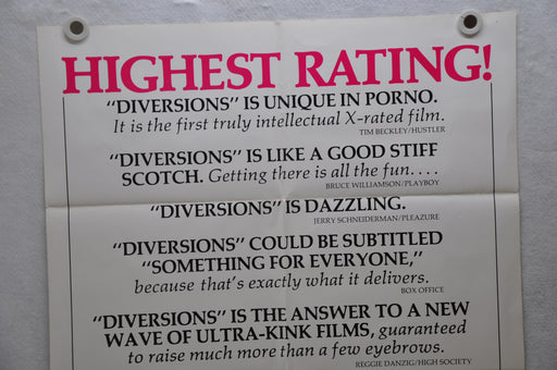 1976 Diversions Original 1SH Movie Poster 27 x 41 Heather Deeley Derek Martin   - TvMovieCards.com