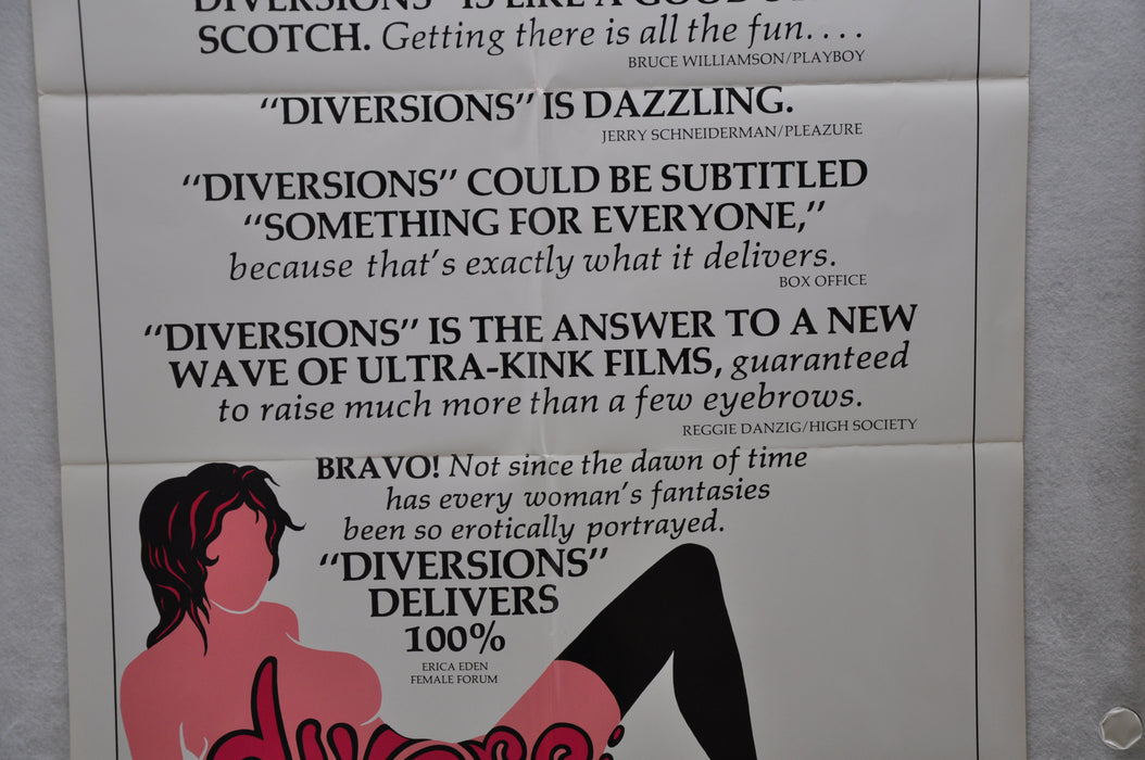 1976 Diversions Original 1SH Movie Poster 27 x 41 Heather Deeley Derek Martin   - TvMovieCards.com