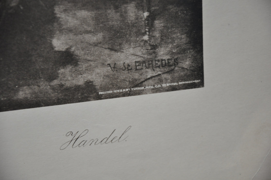 Vincente V. de Paredes George Frideric "Handel" Lithograph Art Print 25 x 35   - TvMovieCards.com