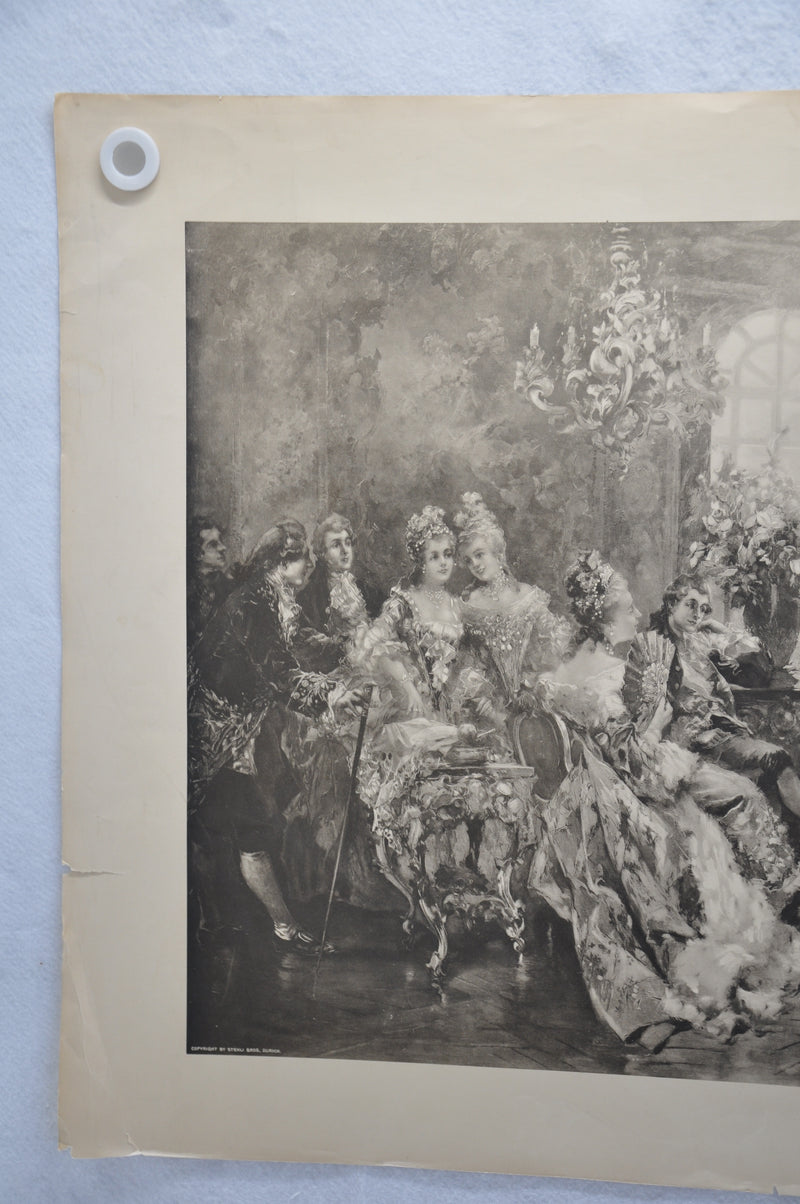 Vincente V. de Paredes "Voltaire reading his Semiramis to King Stanislas" Print   - TvMovieCards.com