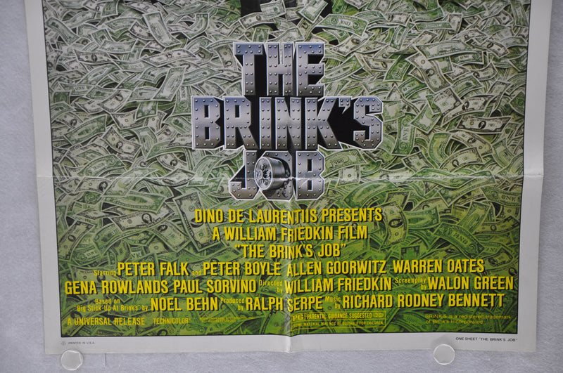 1978 The Brink's Job Original 1SH Movie Poster 27 x 41 Peter Falk Peter Boyle   - TvMovieCards.com