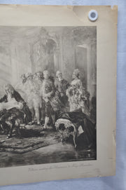 Vincente V. de Paredes "Voltaire reading his Semiramis to King Stanislas" Print   - TvMovieCards.com