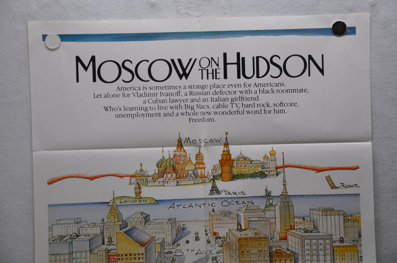 1984 Moscow on the Hudson Original 1SH Movie Poster 27 x 41 Robin Williams   - TvMovieCards.com