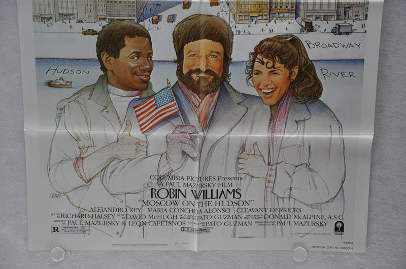 1984 Moscow on the Hudson Original 1SH Movie Poster 27 x 41 Robin Williams   - TvMovieCards.com