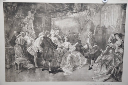 Vincente V. de Paredes "Royal Visitors in Watteau's Studio" Lithograph Art Print   - TvMovieCards.com