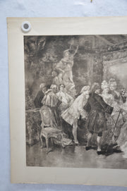 Vincente V. de Paredes "Royal Visitors in Watteau's Studio" Lithograph Art Print   - TvMovieCards.com