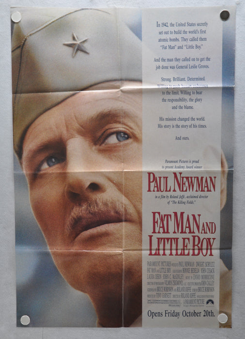 1989 Fat Man and Little Boy Original 1SH Movie Poster 27 x 41 Paul Newman   - TvMovieCards.com