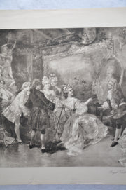 Vincente V. de Paredes "Royal Visitors in Watteau's Studio" Lithograph Art Print   - TvMovieCards.com