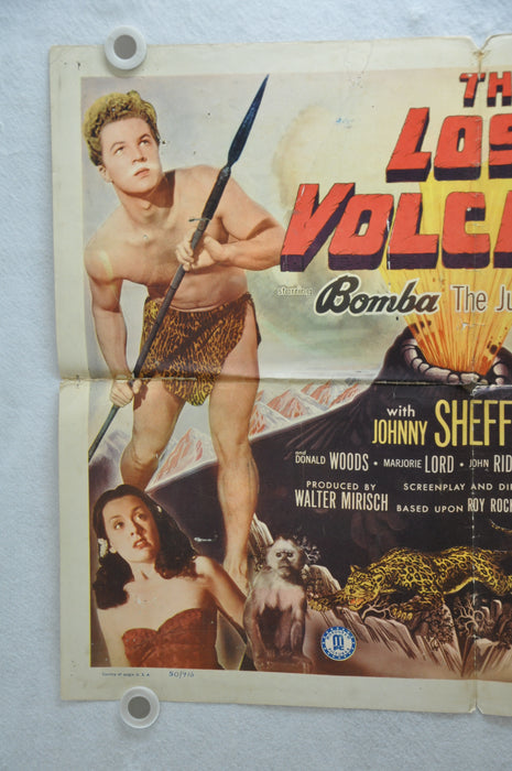 1950 The Lost Volcano Original Half Sheet Movie Poster Johnny Sheffield   - TvMovieCards.com
