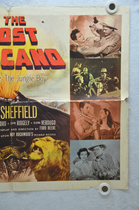 1950 The Lost Volcano Original Half Sheet Movie Poster Johnny Sheffield   - TvMovieCards.com
