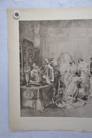 Vincente V. de Paredes "Napoleon on the Eve of the Coronation" Lithograph Print   - TvMovieCards.com