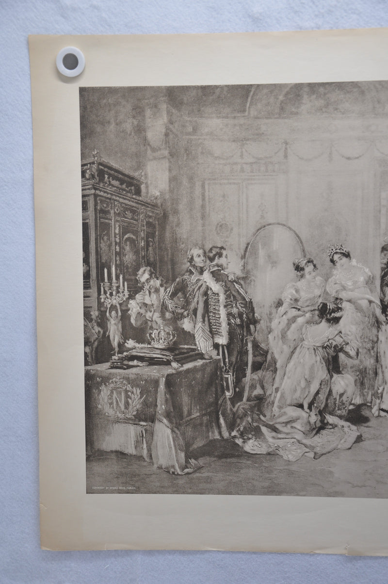 Vincente V. de Paredes "Napoleon on the Eve of the Coronation" Lithograph Print   - TvMovieCards.com