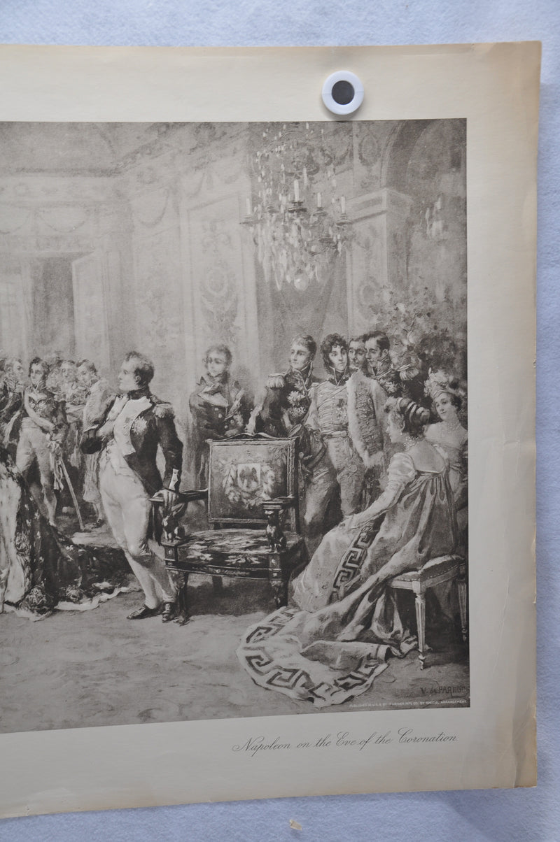 Vincente V. de Paredes "Napoleon on the Eve of the Coronation" Lithograph Print   - TvMovieCards.com