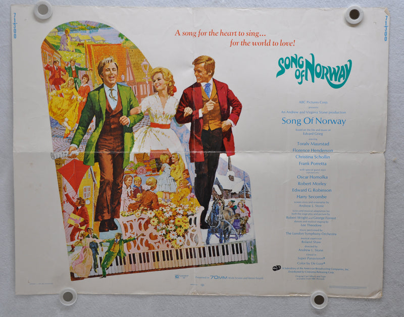 1970 Song of Norway Original Half Sheet Movie Poster Florence Henderson   - TvMovieCards.com