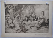 Vincente V. de Paredes "Favorite Party of Louis XV at Choisy" Lithograph Print   - TvMovieCards.com