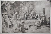 Vincente V. de Paredes "Favorite Party of Louis XV at Choisy" Lithograph Print   - TvMovieCards.com