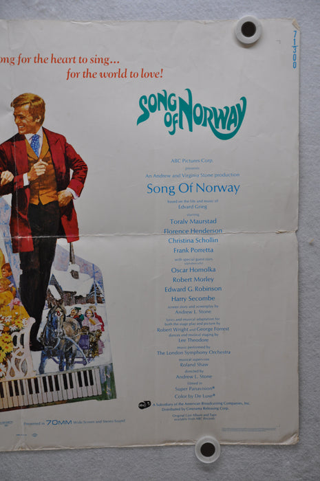 1970 Song of Norway Original Half Sheet Movie Poster Florence Henderson   - TvMovieCards.com