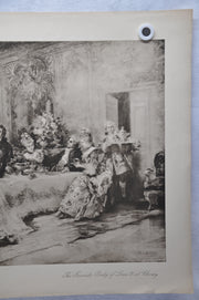 Vincente V. de Paredes "Favorite Party of Louis XV at Choisy" Lithograph Print   - TvMovieCards.com
